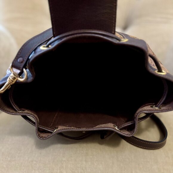 VTG Auth.MORABITO PARIS Iconic Monogram Coated Canvas Drawstring Bucket Bag - Picture 8 of 8